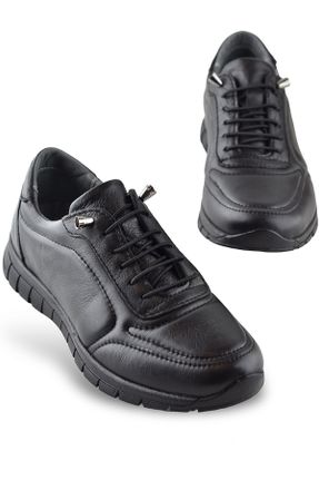 کفش کژوال مشکی زنانه چرم طبیعی پاشنه کوتاه ( 4 - 1 cm ) پاشنه ساده کد 771225627