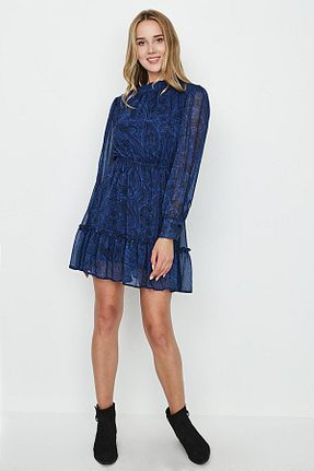 لباس آبی زنانه بافتنی Select Moda - کد 771598538