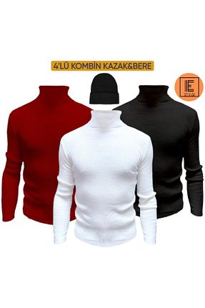 پلیور زرشکی زنانه ساده EMKA GİYİM - کد 771936973
