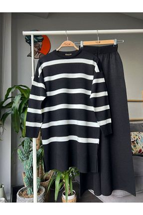 ست بالاتنه و پائین تنه مشکی زنانه تریکو Kağanbutik - کد 771679763