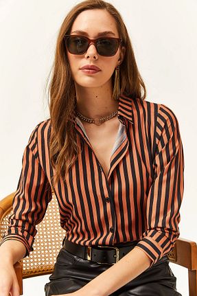 پیراهن نارنجی زنانه رگولار Olalook - کد 772533225
