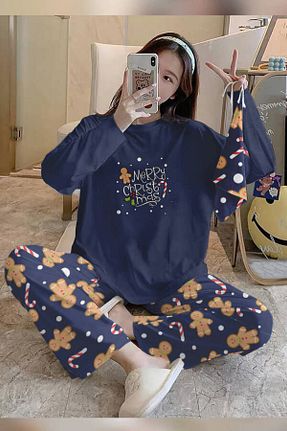 ست لباس راحتی رنگی زنانه چاپی PEMBİŞ HOMEWEAR - کد 756415376