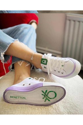 کفش کلاسیک سفید زنانه پاشنه کوتاه (1 - 4 سانتی متر) Benetton - کد 97858255