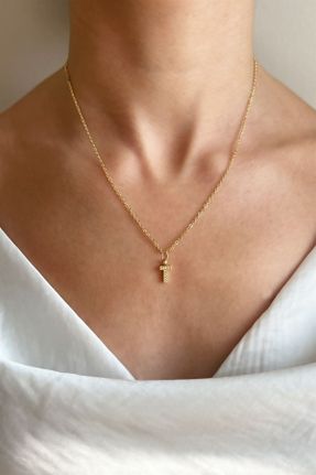 گردنبند جواهر طلائی زنانه کد 210491516