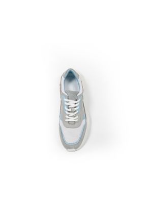 کفش اسنیکر آبی مردانه بند دار چرم طبیعی چرم طبیعی کد 739109174