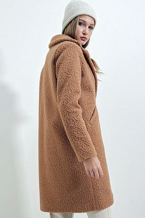 پالتو پشمی قهوه ای زنانه رگولار CoolLook - کد 772537794