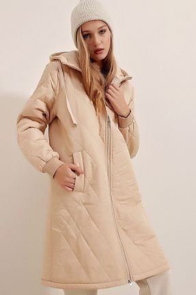 کاپشن بژ زنانه رگولار CoolLook - کد 772538371