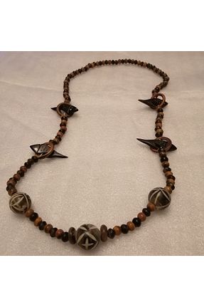 گردنبند جواهر مشکی زنانه استخوانی Butik Tülin - کد 79369882