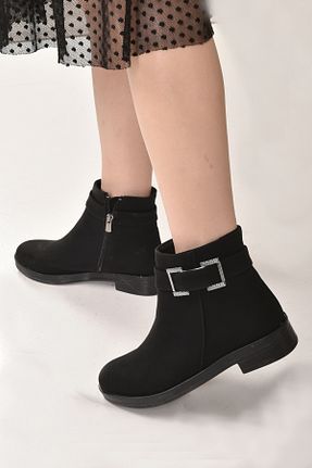 بوت / نیم بوت مشکی زنانه چرم مصنوعی lamiashoes - کد 772584475