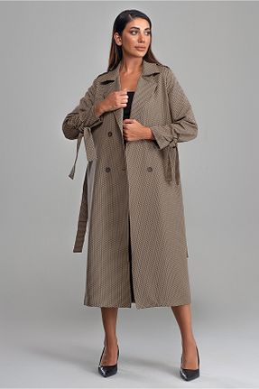ترنچکت خاکی زنانه پنبه ای Heggo - کد 772590786