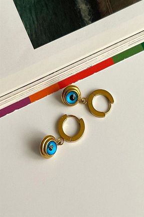 گوشواره استیل (فولاد) طلائی زنانه فلزی Genel Markalar - کد 693279610