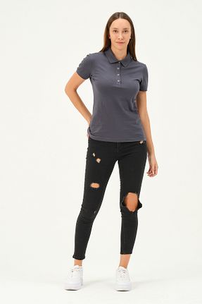 پولوشرت طوسی زنانه پنبه ای MSW - کد 761332824