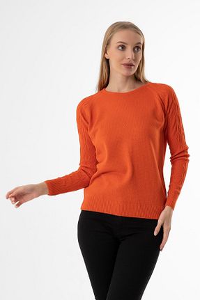 پلیور نارنجی زنانه ساده JOVENMADRE - کد 453346330