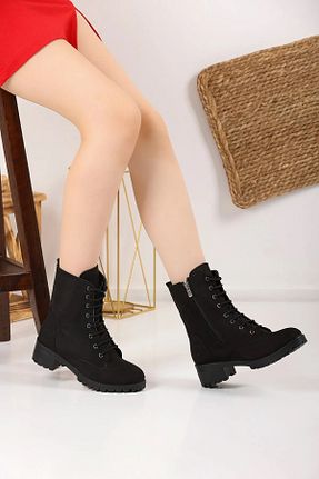 بوت / نیم بوت مشکی زنانه جیر HKM shoes - کد 339878985