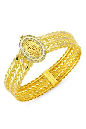 دستبند طلا سفید زنانه 8 عیار Sembol Gold - کد 70133305