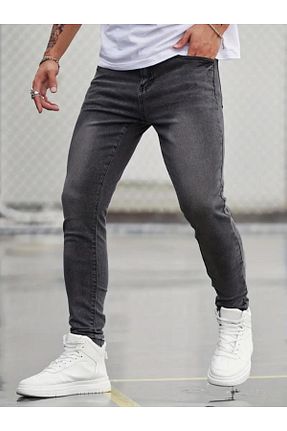 شلوار جین طوسی مردانه پاچه تنگ Cuqq Denim - کد 772253485