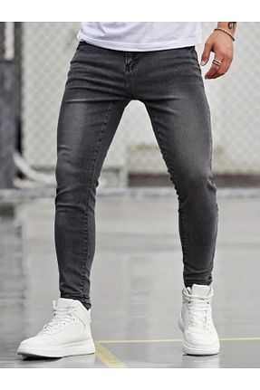 شلوار جین طوسی مردانه پاچه تنگ Cuqq Denim - کد 772253485