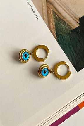 گوشواره استیل (فولاد) طلائی زنانه فلزی Genel Markalar - کد 693279610