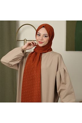 شال نارنجی زنانه پنبه (نخی) کد 772035291