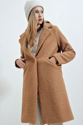 پالتو پشمی قهوه ای زنانه رگولار CoolLook - کد 772537794