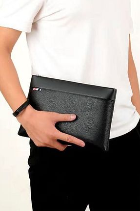 کیف پورتفوی و کلاچ مشکی زنانه چرم مصنوعی Lederax - کد 772351095