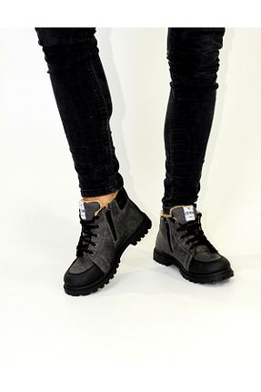 بوت / نیم بوت طوسی زنانه چرم مصنوعی DÜNYA MAĞAZA - کد 772595894