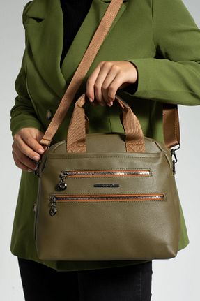 کیف دستی خاکی زنانه ابعاد بزرگ Lifonbag - کد 772374589