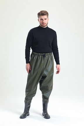 بوت / نیم بوت خاکی مردانه چرم مصنوعی T Rain - کد 772563159