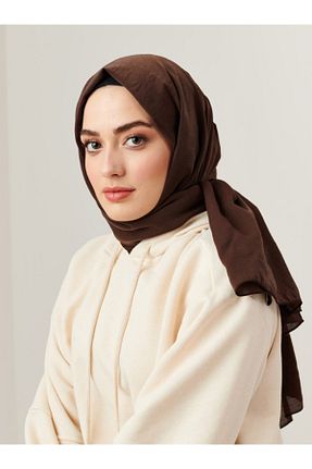 شال قهوه ای زنانه پنبه ای Nacar - کد 98021435