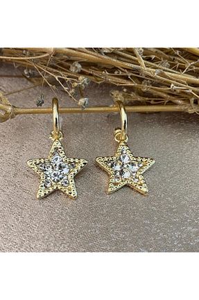 گوشواره جواهر طلائی Markiz Takı - کد 98080084