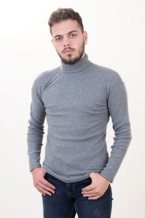 پلیور طوسی مردانه ساده EMKA GİYİM - کد 55241281