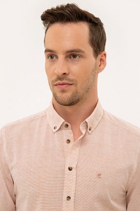 پیراهن نارنجی مردانه رگولار Pierre Cardin - کد 96946507