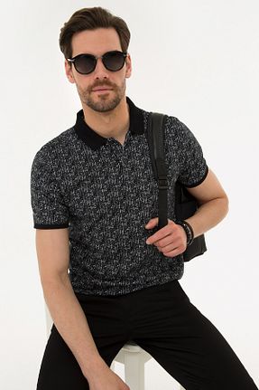 تیشرت مشکی مردانه اسلیم فیت Pierre Cardin - کد 37209505