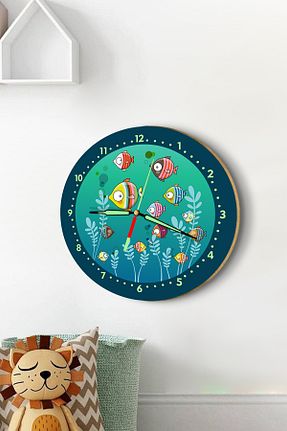 ساعت دیواری آبی 30 * 30 Dekor Loft - کد 98565309
