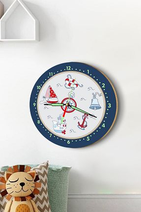 ساعت دیواری آبی 30 * 30 Dekor Loft - کد 98565255