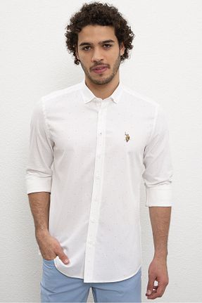 پیراهن نارنجی مردانه اسلیم U.S. Polo Assn. - کد 35305089