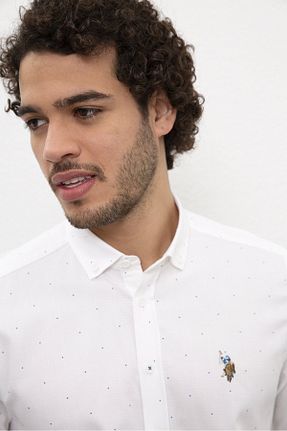 پیراهن آبی مردانه اسلیم U.S. Polo Assn. - کد 35305091