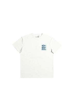 تی شرت سفید مردانه Fitted یقه گرد پارچه ای تکی کد 673019877