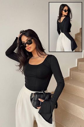 بلوز مشکی زنانه ساده World Fashion Trends - کد 772777625