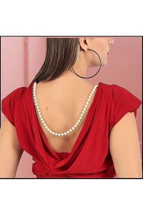 گردنبند جواهر سفید زنانه روکش طلا Bijustore - کد 315445075