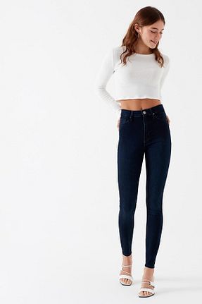 شلوار جین آبی زنانه پاچه تنگ byhaziran butik - کد 773472439