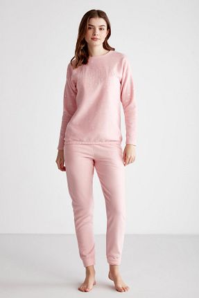 ست لباس راحتی صورتی زنانه طرح دار U.S. Polo Assn. - کد 757357654