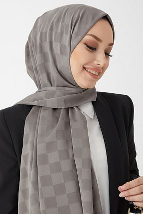 شال طوسی زنانه ابریشم کد 647404216