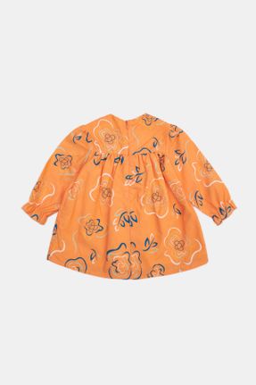 لباس نارنجی بچه گانه بافتنی رگولار آستین-بلند کد 652704245