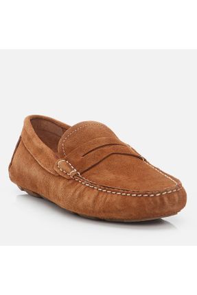 کفش لوفر قهوه ای مردانه چرم طبیعی پاشنه کوتاه ( 4 - 1 cm ) کد 711617947