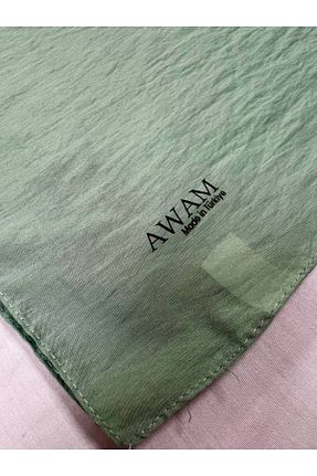 روسری سبز پنبه ای AWAM SILK - کد 773568377