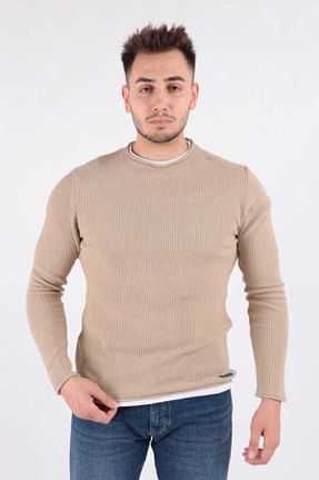 پلیور بژ مردانه ساده Cazador - کد 773310969