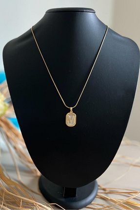گردنبند استیل ( فولاد ) طلائی زنانه استیل (فولاد) ALEYKA - کد 773377715