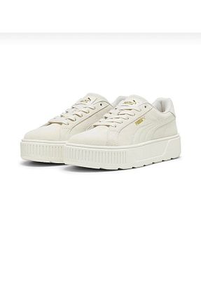 کفش اسنیکر بژ زنانه بند دار Puma - کد 773583552