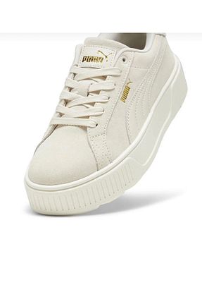 کفش اسنیکر بژ زنانه بند دار Puma - کد 773583552